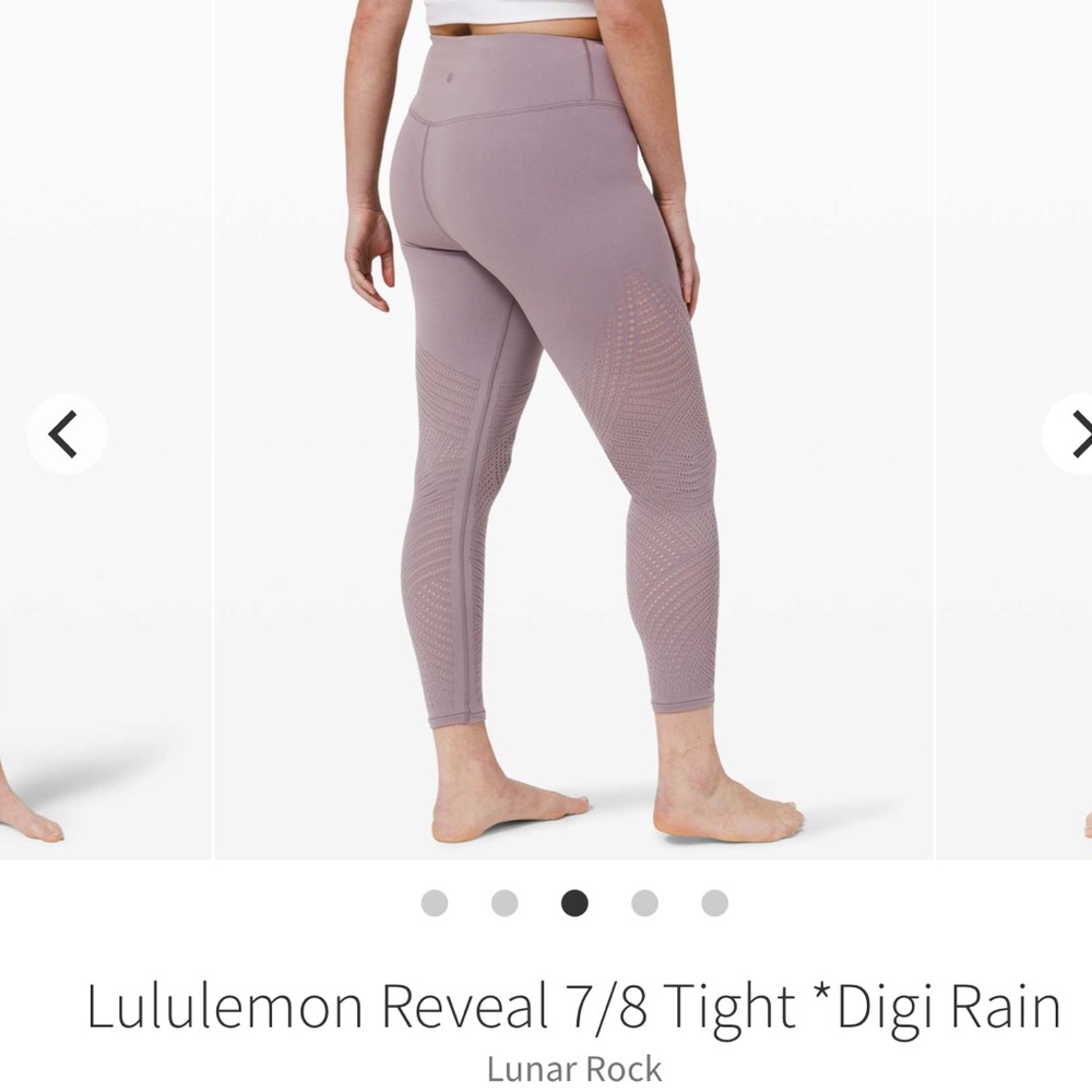 Lululemon Reveal 7/8 Tight Digi Rain Women 8 W5CGOS Reveal Collection Lunar Rock